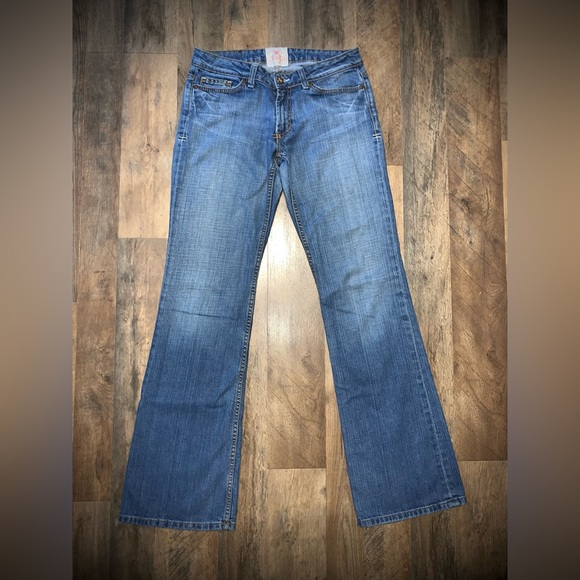 People’s Liberation vintage designer boot flare jeans Y2K size 28 5/6/7 - Picture 2 of 6